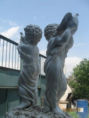 Фонтан. Двое мальчиков с птицами. Портфолио скульптора Сардаряна Самвела Сергеевича