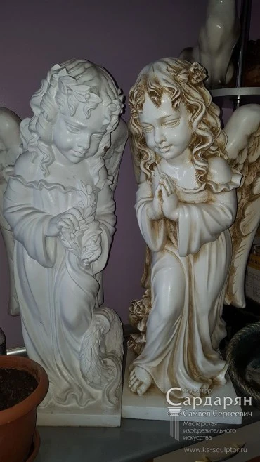 Скульптурная композиция. Две девочки ангелы. Портфолио скульптора Сардаряна Самвела Сергеевича